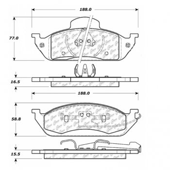 104.07610 Тормозные колодки Posi-Quiet Metallic 