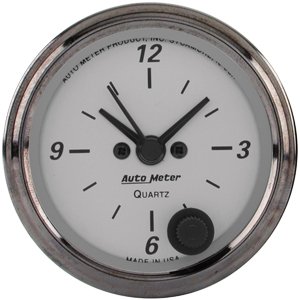 2" часы, 12 VOLT, ELEC, SILVER AUTO METER #1986 Clock Electronic Quartz Movement w/Second Hand