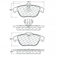 104.13410 Тормозные колодки Posi-Quiet Metallic MERCEDES-BENZ зад.