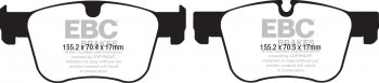 DP22198 EBC Brakes Greenstuff тормозные колодки перед. CITROEN C4; PEUGEOT 308 выпуска 2013-2022 года