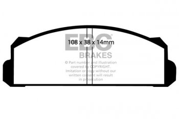 DP144 EBC Brakes Ultimax2 Тормозные колодки перед  DAIHATSU Charmant, Consorte; DATSUN Cherry; NISSAN Cherry; TOYOTA Corolla выпуска 1966-1978 года