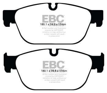 DP22092 EBC Brakes Greenstuff тормозные колодки передние CITROEN C5, C6, DS4, DS5; DS DS4, DS5; PEUGEOT 308, 407, 508, RCZ, для машин выпуска 2009-2018 года