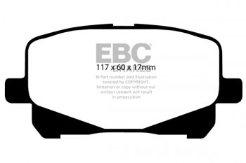 DP1399 EBC Brakes Ultimax2 Тормозные колодки перед  TOYOTA Estima, Lucida, Previa выпуска 2000-2003 года