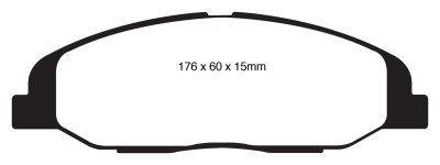 DP31827C EBC Brakes Redstuff Тормозные колодки CADILLAC CTS, STS выпуска 2008-2022 года