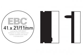 FA040 EBC BRAKES Organic тормозные колодки  HONDA CB, FL, SS 1977-1984 года выпуска