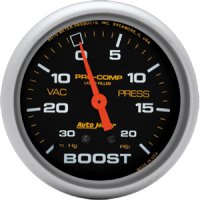2-5/8" BOOST-VAC (давление наддува и разряжения), 30 IN. HG/20 PSI, LFG, MECH AUTO METER #5401