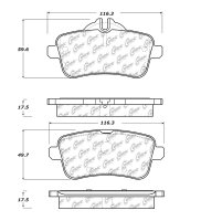 104.16302 Тормозные колодки Posi-Quiet Metallic MERCEDES-BENZ зад.