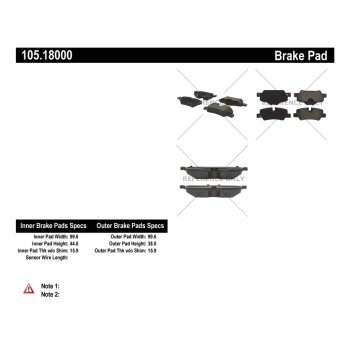 105.18000 Тормозные колодки Posi-Quiet Ceramic MINI зад. 