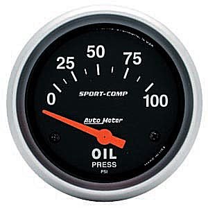 2-5/8" Давление масла, 0-100 PSI, SSE AUTO METER #3522 Oil Pressure