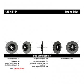 126.62164 Тормозные диски Premium CHEVROLET перед 