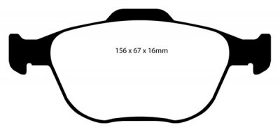 DP21641 EBC Brakes Greenstuff тормозные колодки перед. FORD Fiesta, Focus выпуска 2002-2008 года