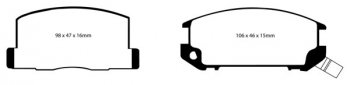 DP3602C EBC Brakes Тормозные колодки TOYOTA MR2 TOYOTA MR2 1.6 85 thru 90