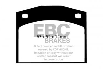 DP238 EBC Brakes Ultimax2 Тормозные колодки перед  HONDA Civic; NISSAN Silvia выпуска 1975-1983 года