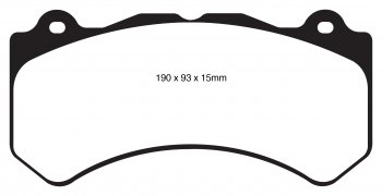 DP31853C EBC Brakes Redstuff Тормозные колодки CADILLAC ATS-V, CTS-V; CHEVROLET Camaro, Corvette; DODGE Challenger, Challenger SRT Hellcat, Charger, Charger SRT Hellcat выпуска 2008-2022 года