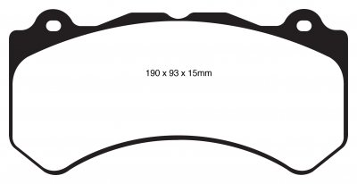 DP31853C EBC Brakes Redstuff Тормозные колодки CADILLAC ATS-V, CTS-V; CHEVROLET Camaro, Corvette; DODGE Challenger, Challenger SRT Hellcat, Charger, Charger SRT Hellcat выпуска 2008-2022 года