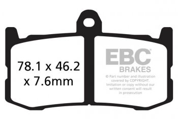 GPFA491HH EBC BRAKES Double-H™ тормозные колодки  TRIUMPH Daytona 2009-2012 года выпуска