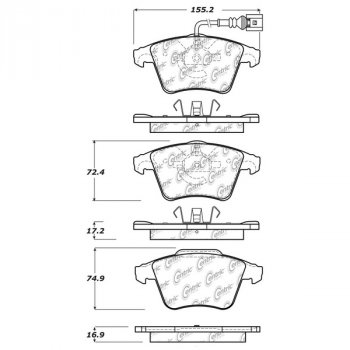 102.11740 Тормозные колодки C-TEK Metallic VOLKSWAGEN перед 