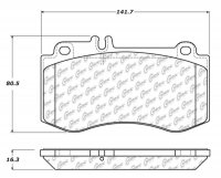 105.14200 Тормозные колодки Posi-Quiet Ceramic MERCEDES-BENZ перед