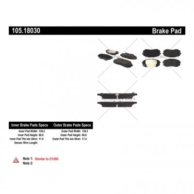 105.18030 Тормозные колодки Posi-Quiet Ceramic HYUNDAI 