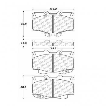 106.04360 Тормозные колодки PosiQuiet Extended Wear TOYOTA ; TOYOTA/4RUNNER; TOYOTA/TACOMA