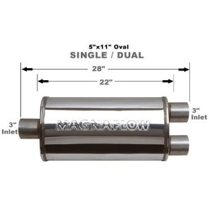 14590 Magnaflow Глушитель прямоточный 22" Body 
