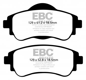 DP22109 EBC Brakes Greenstuff тормозные колодки перед. CITROEN C4, DS выпуска 2010-2018 года