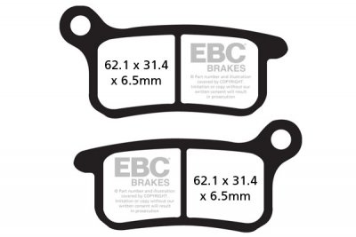 FA357TT EBC BRAKES Organic тормозные колодки  HUSQVARNA CR; KTM 65, SX 2002-2012 года выпуска