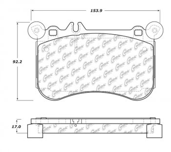 104.16340 Тормозные колодки Posi-Quiet Metallic MERCEDES-BENZ перед 