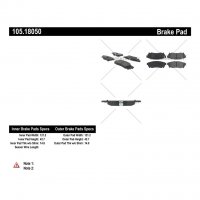 105.18050 Тормозные колодки Posi-Quiet Ceramic LEXUS, TOYOTA зад.
