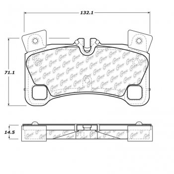 104.13500 Тормозные колодки Posi-Quiet Metallic PORSCHE, VOLKSWAGEN 