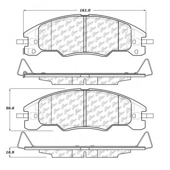 105.13390 Тормозные колодки Posi-Quiet Ceramic FORD 