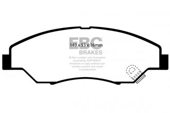 DP1404 EBC Brakes Ultimax2 Тормозные колодки перед  KIA Retona, Sportage выпуска 1999-2004 года