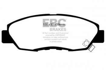DP812 EBC Brakes Ultimax2 Тормозные колодки перед  HONDA Accord выпуска 1989-1994 года