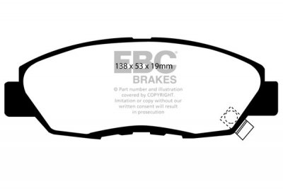DP812 EBC Brakes Ultimax2 Тормозные колодки перед  HONDA Accord выпуска 1989-1994 года