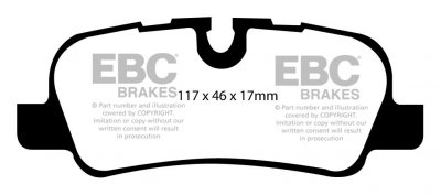 DP31542C EBC Brakes Redstuff Тормозные колодки зад. LAND ROVER RANGE ROVER, SPORT 