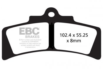 GFA183HH EBC BRAKES Double-H GP RACE тормозные колодки P.V.M. AFTERMARKET CALIPER 6 Piston (Old Large Design) 