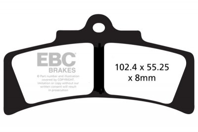 GFA183HH EBC BRAKES Double-H GP RACE тормозные колодки P.V.M. AFTERMARKET CALIPER 6 Piston (Old Large Design) 