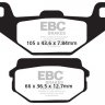 FA297 EBC BRAKES Organic тормозные колодки  SYM CT, Huskey
