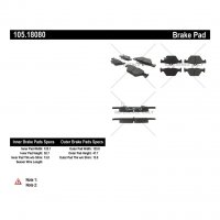 105.18080 Тормозные колодки Posi-Quiet Ceramic SUBARU зад.
