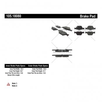 105.18080 Тормозные колодки Posi-Quiet Ceramic SUBARU зад. 