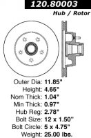 Передний тормозной диск - с перфорацией и насечками CHEVROLET, PONTIAC EDS.80003