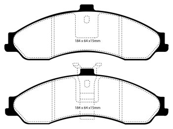DP31505C EBC Brakes Redstuff Тормозные колодки CHEVROLET Caprice, Lumina; HOLDEN Commodore, Monaro; OPEL / VAUXHALL Monaro выпуска 1997-2006 года