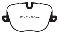 DP32068C EBC Brakes Redstuff Тормозные колодки зад. LAND ROVER RANGE ROVER, SPORT