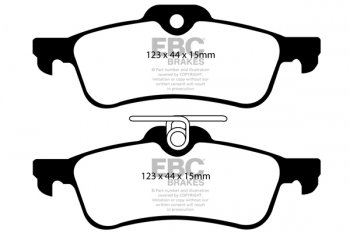 DP1973  EBC Brakes Ultimax2 Тормозные колодки зад. TOYOTA Yaris выпуска 2013 — 2020 года