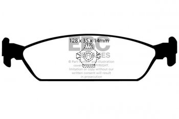 DP768  EBC Brakes Ultimax2 Тормозные колодки зад. DAIHATSU Charade выпуска 1987 — 1993 года