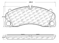 104.16370 Тормозные колодки Posi-Quiet Metallic MERCEDES-BENZ, PORSCHE перед