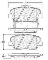 105.14320 Тормозные колодки Posi-Quiet Ceramic HYUNDAI перед