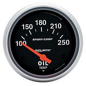 2-5/8" датчик температуры масла, 100- 250`F, SSE AUTO METER #3542 Oil Temperature