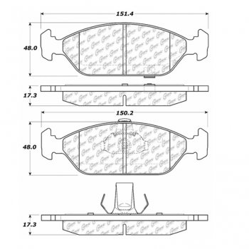 106.09250 Тормозные колодки PosiQuiet Extended Wear KIA ; KIA/SEPHIA; KIA/SPECTRA