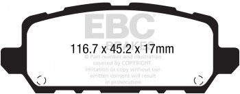 DP42291R EBC Brakes Yellowstuff Тормозные колодки зад MITSUBISHI Lancer Evo 10 выпуск 2008-2016 года